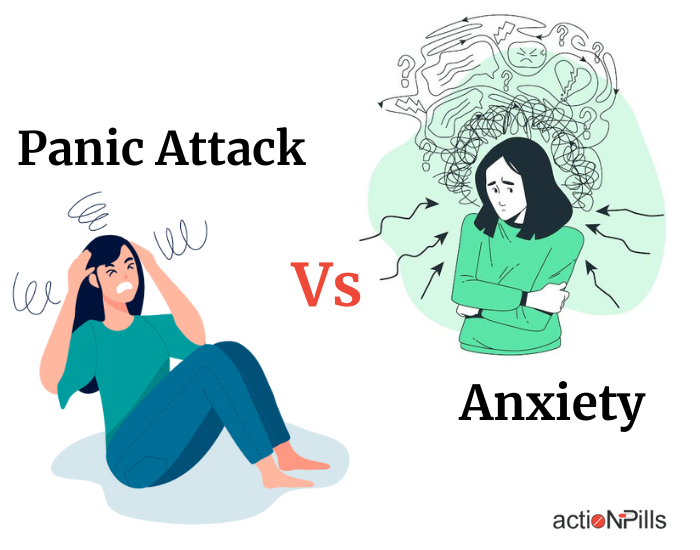 Panic Attack Vs Anxiety, Difference between anxiety and panic attack